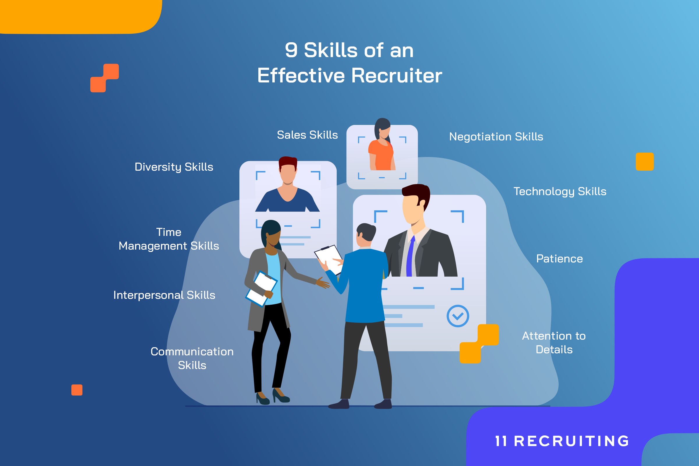 9 skills of an effective recruiter infographics